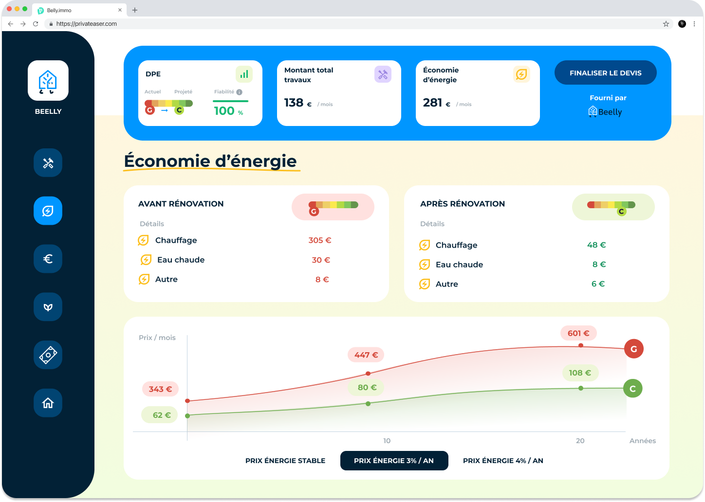 Interface Beelly 